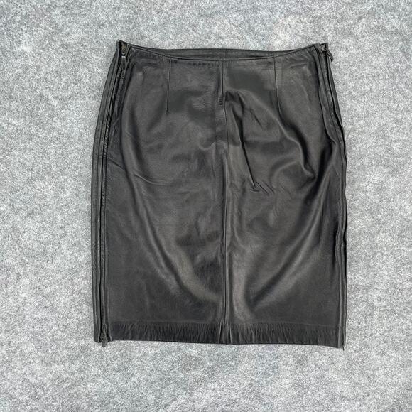Vintage Italian Leather Skirt Size Medium - Picture 1 of 7
